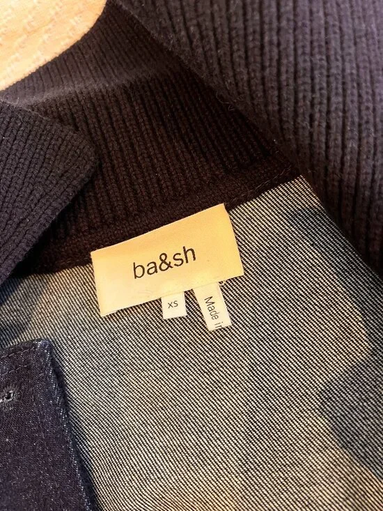 ba&sh Meredith Jacket | 1950s Boxy Blazer | Pearl M / marine. Size Small - Picture 2 of 4